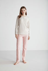 U.S. Polo Women Button Placket Pajama